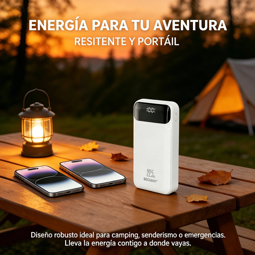 Batería Portátil 20000mAh con Carga Rápida 22.5W